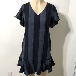 Anthropologie First Monday Striped Linen Dress